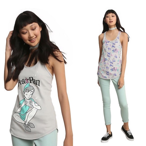 DISNEY TANK TOP SIZE XS Peter Pan Reversible New
